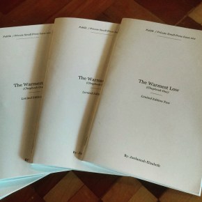 Jordannah Elizabeth Premieres New Book The Warmest Low (Chapbook&nbsp;One)